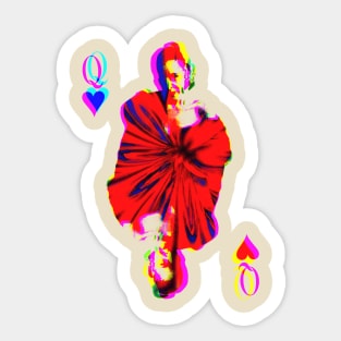 Billie Holiday queen of hearts Sticker